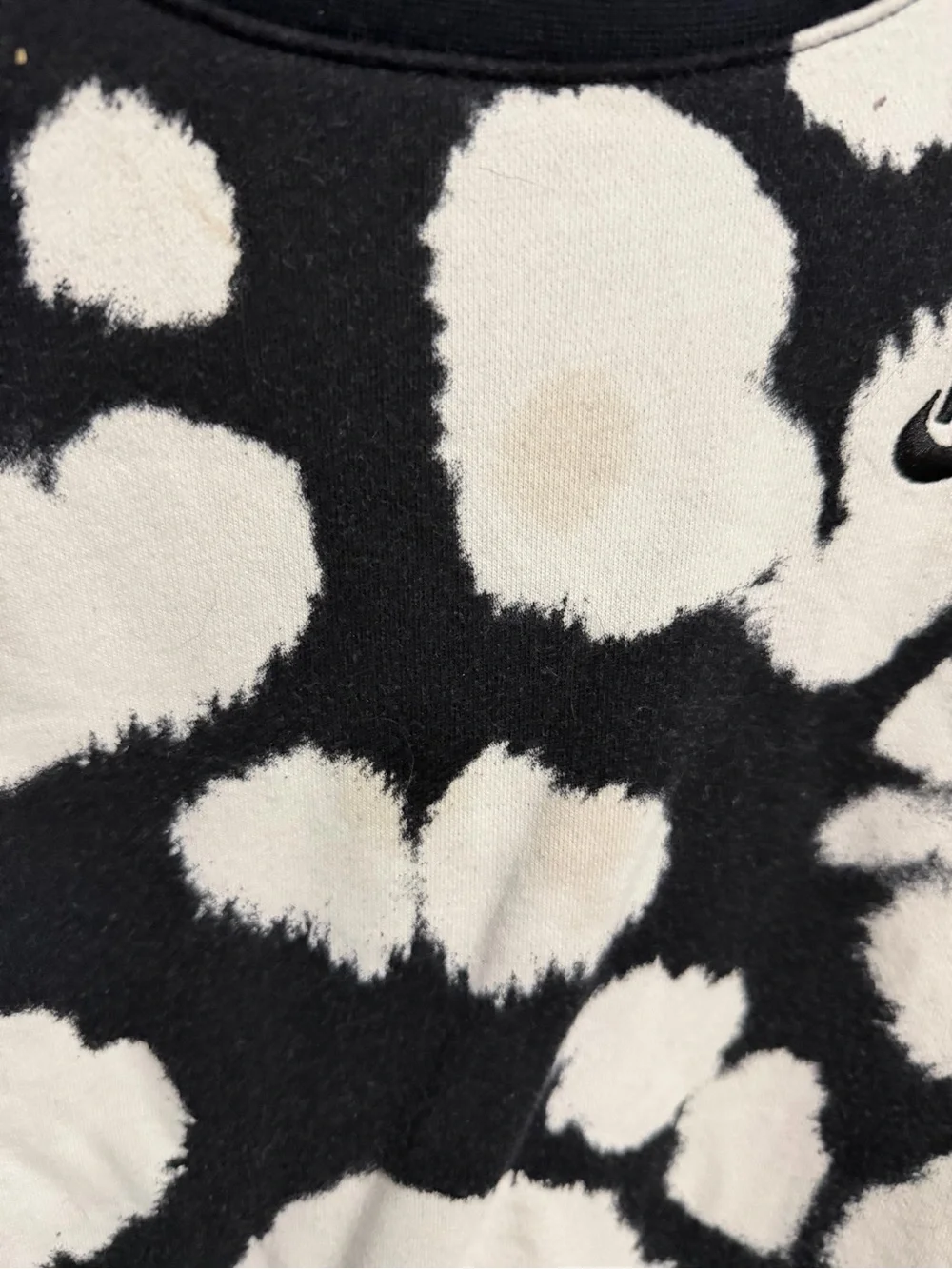 Nike Black and White Animal Print Women's Crewneck Sweater